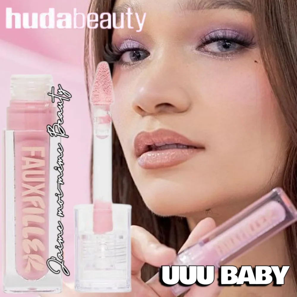 HUDA BEAUTY Faux Filter UUU BABY PLUMPING Lip Gloss (Milky Baby Pink)